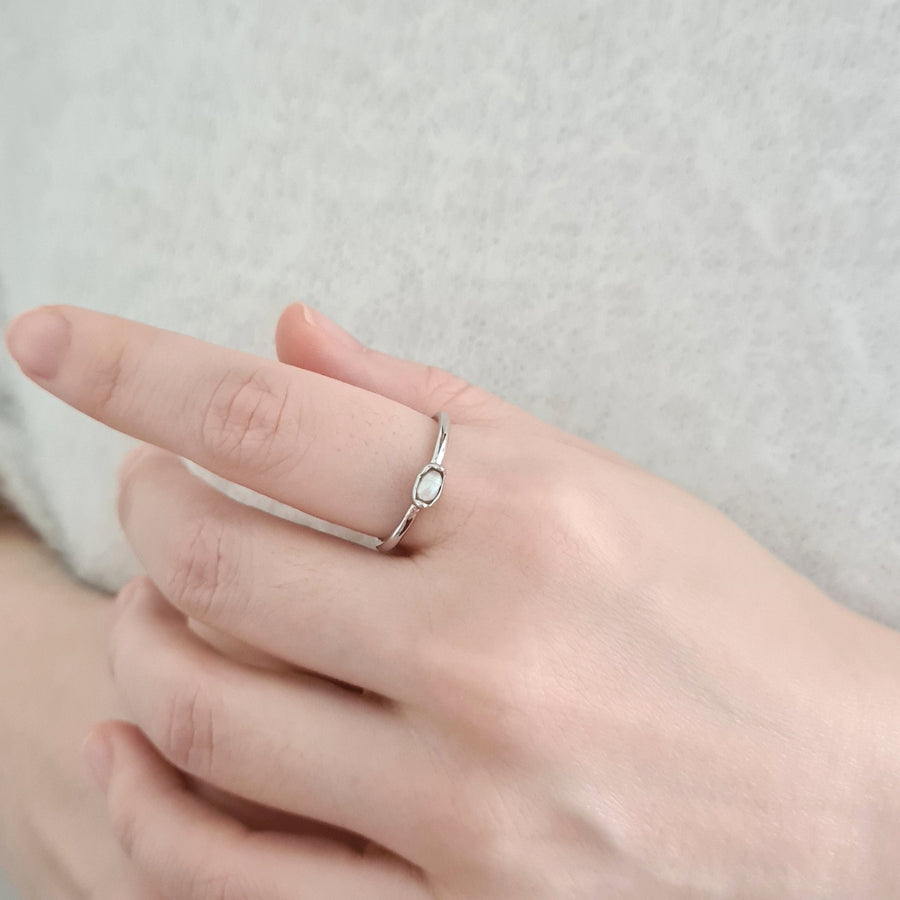 Kayla Mini Rice Pearl Ring 925 Silver