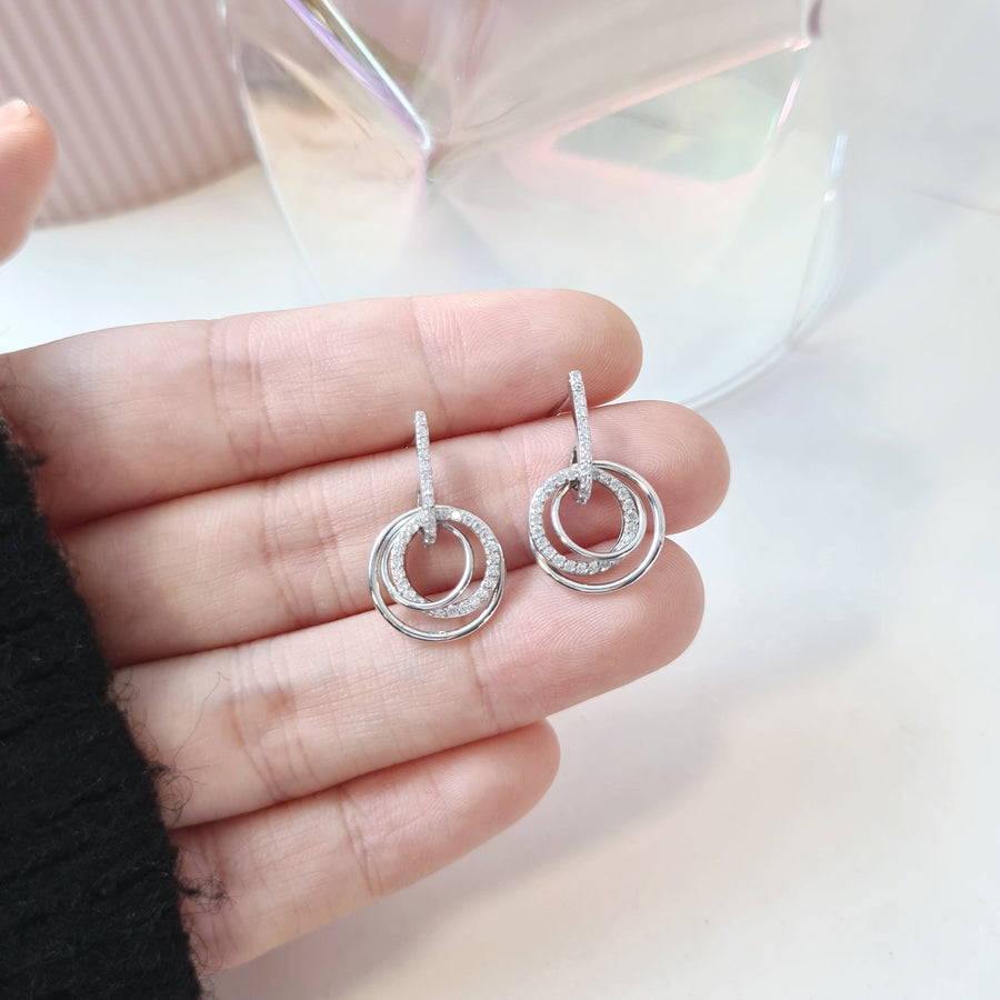 Jessica Circle Earrings 925 Silver