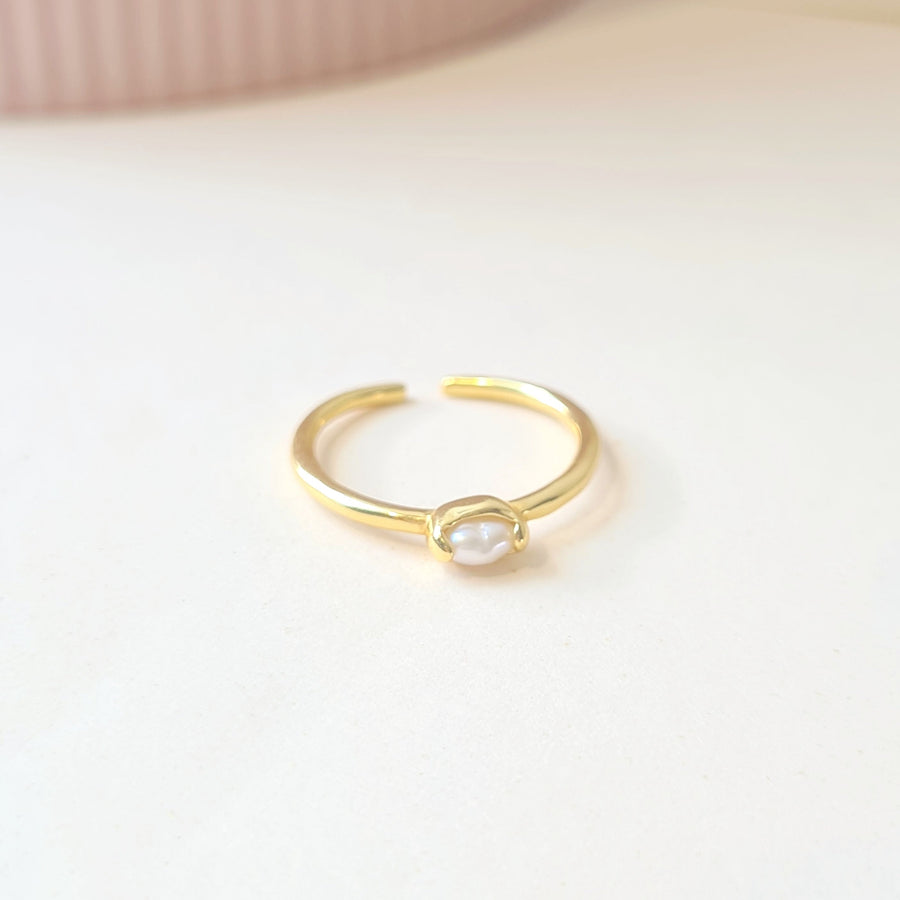 Kayla Mini Rice Pearl Ring 925 Silver