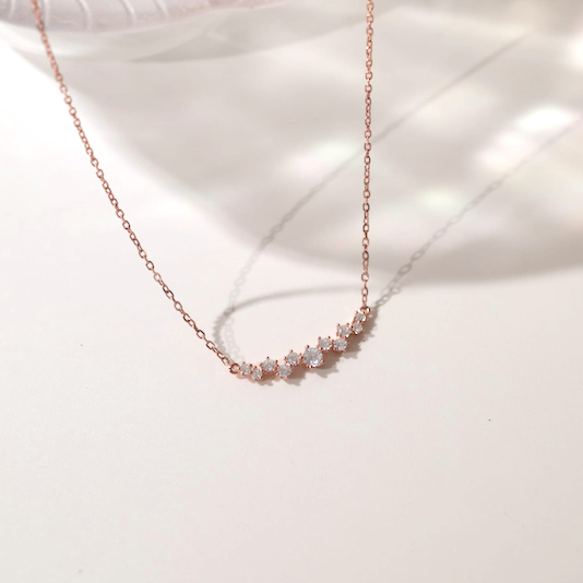 Dainty Diamond Necklace 925 Silver 2.0