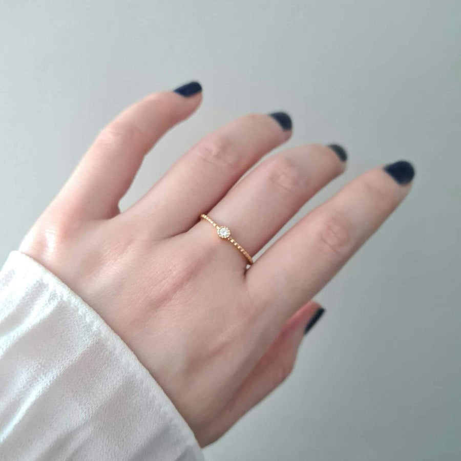 Mini Diamond Ring 925 Silver