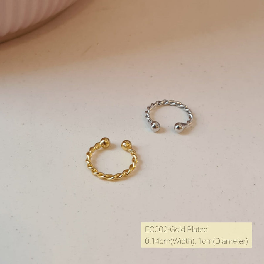 Earcuff Gold Plated (1 piece) S925