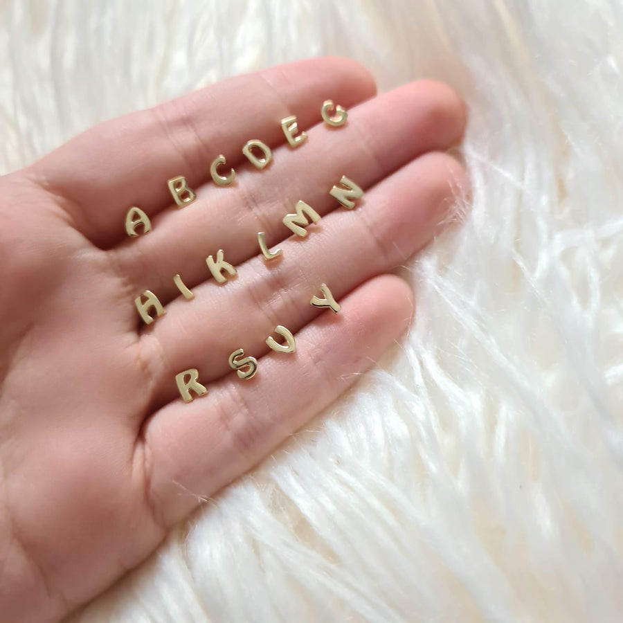 Alphabet Stud 14K Gold Plated (S925)