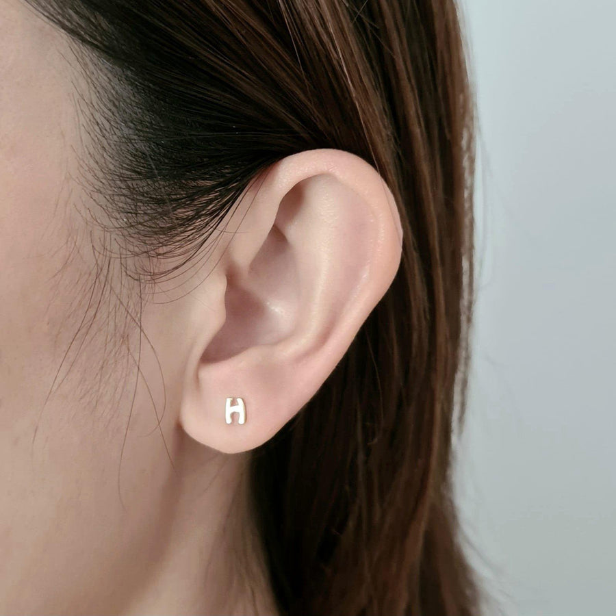 Alphabet Stud 14K Gold Plated (S925)