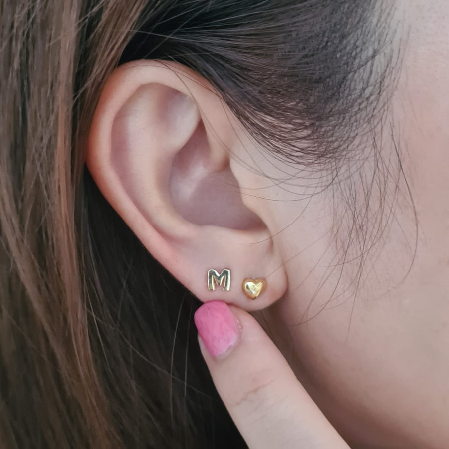 Alphabet Stud 14K Gold Plated (S925)