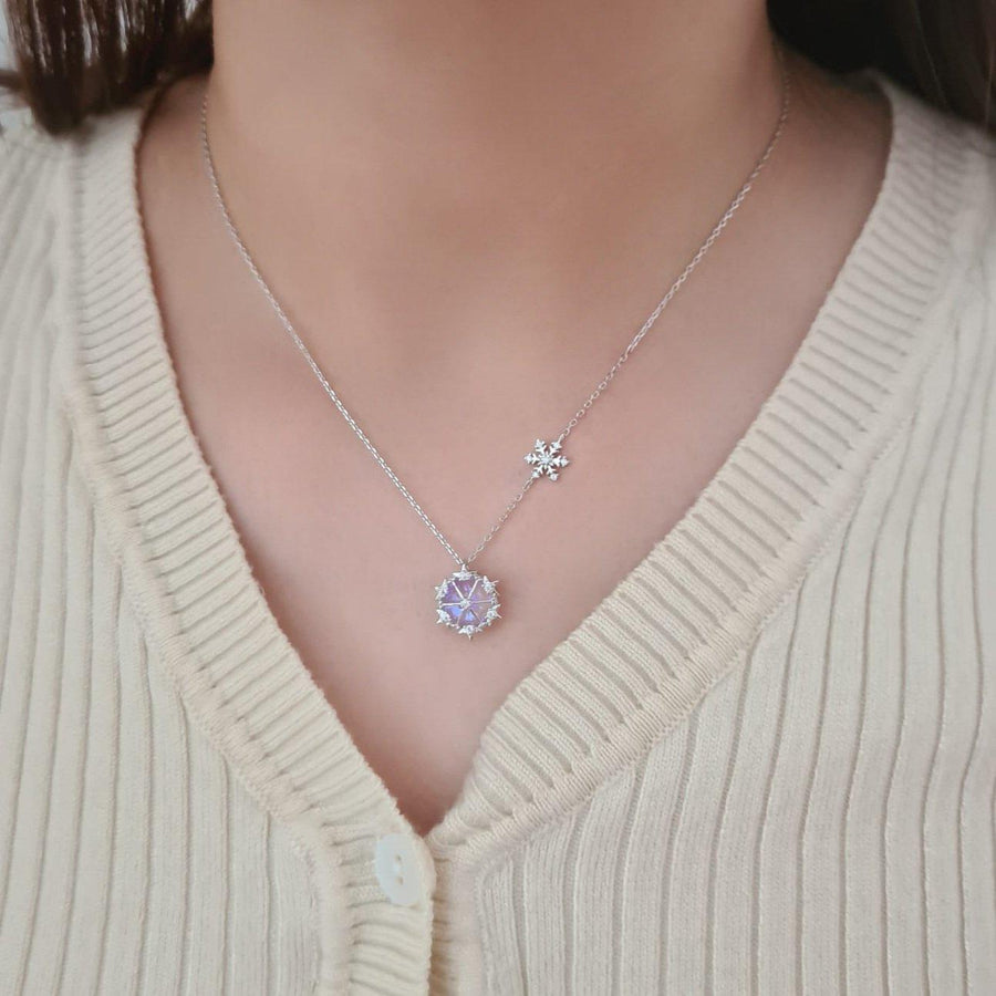 Aurora Snowflake Necklace 925 Silver