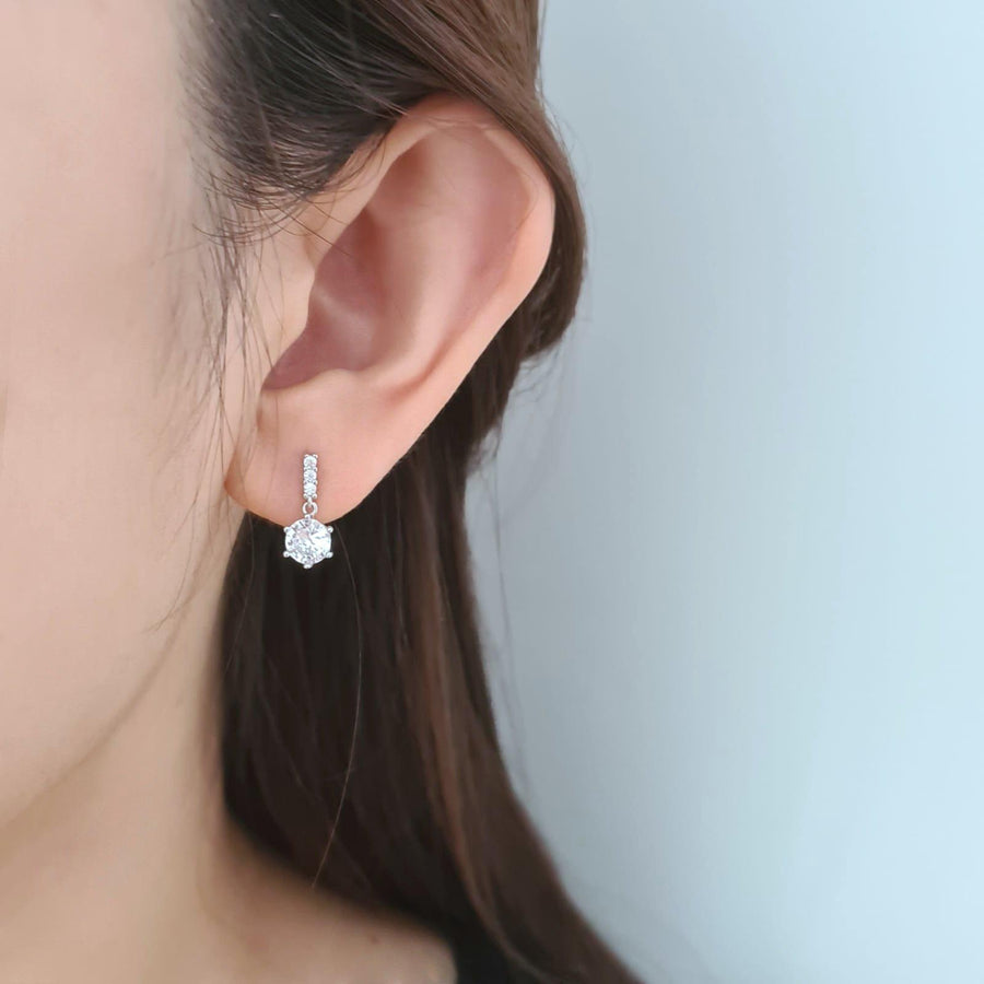 Dainty Diamond Stud 925 Silver