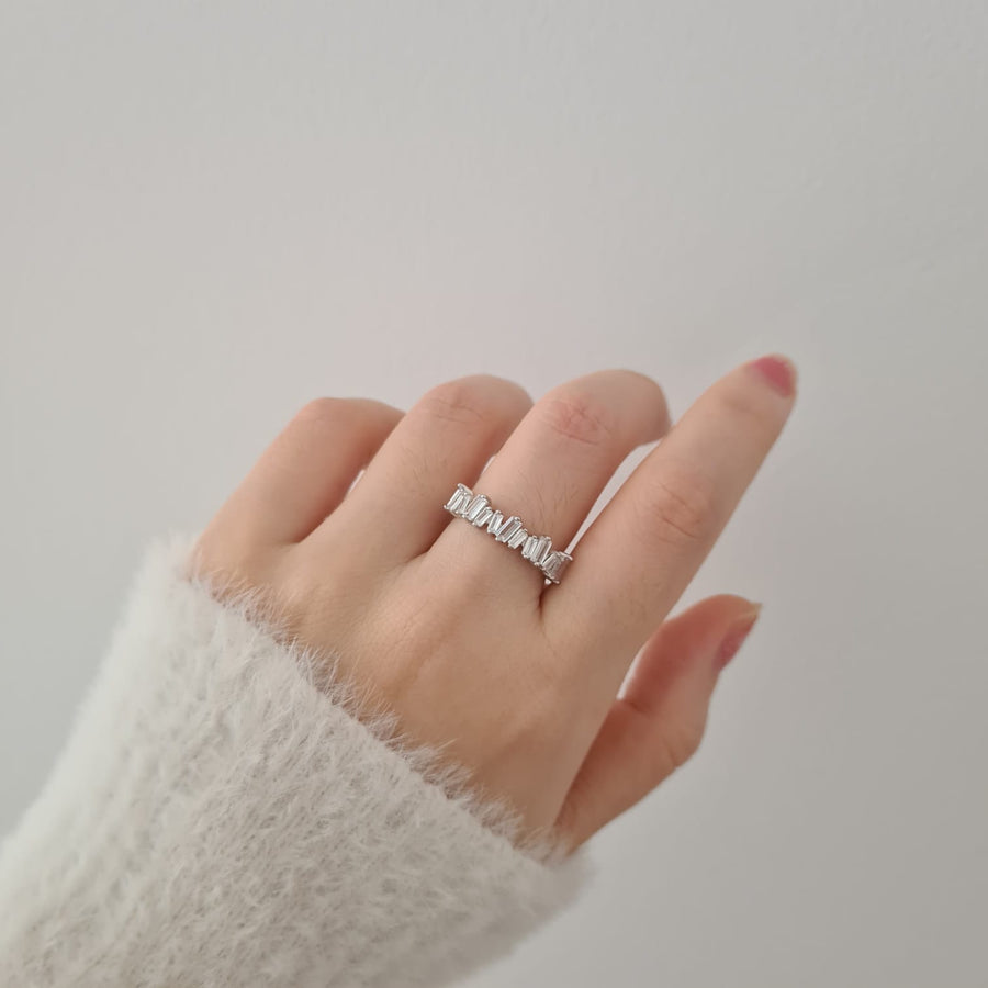 Crsytalle Ring 925 Silver