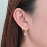 Diamond Huggies Gold Plated (S925)