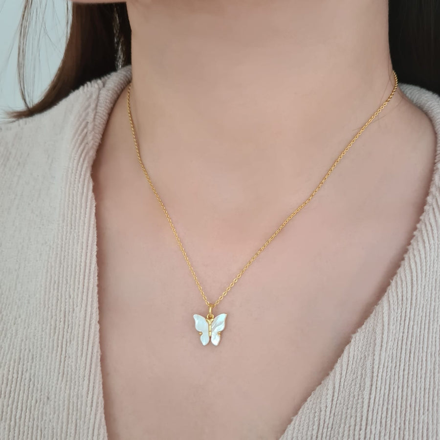 Butterfly Necklace 18K Gold Plated (S925)