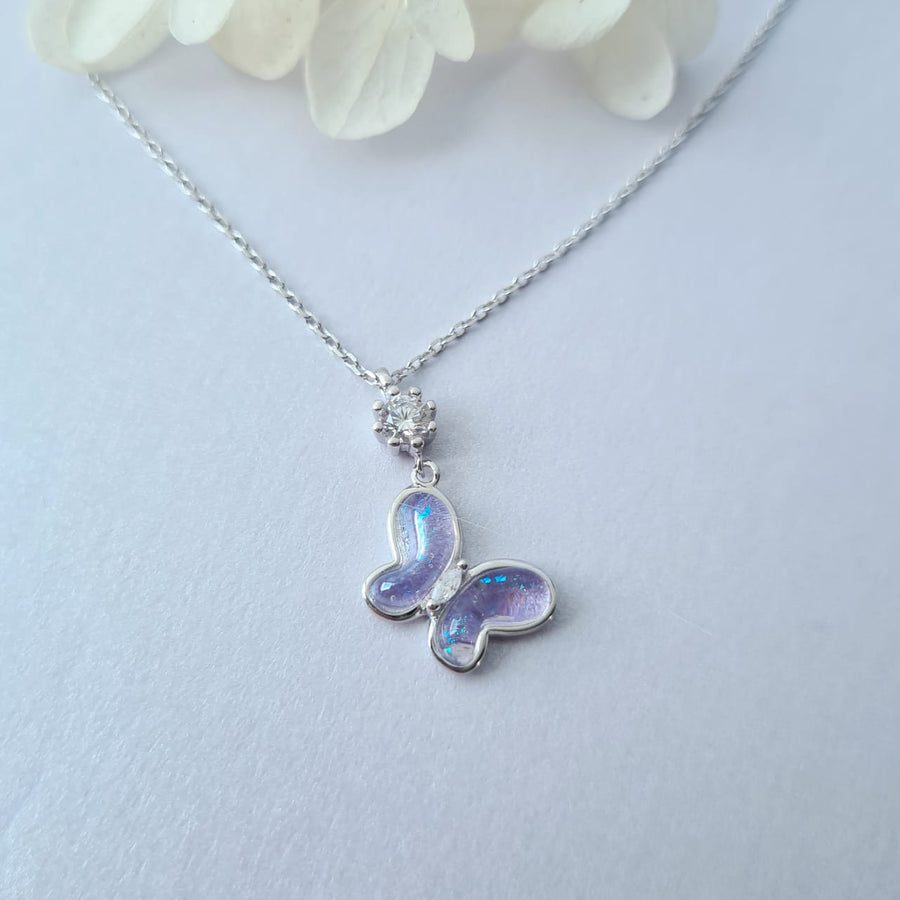 Aurora Butterfly Necklace 925 Silver