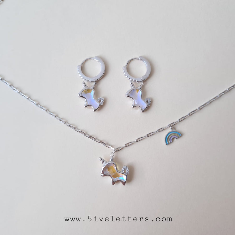 Aurora Unicorn Necklace 925 Silver
