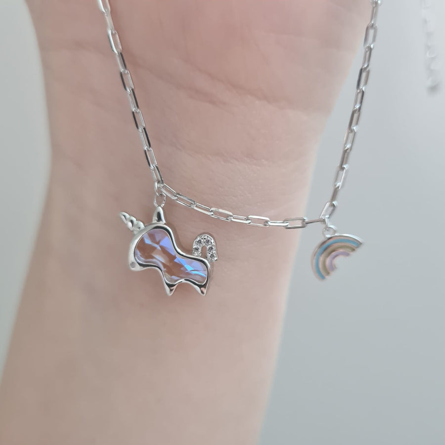 Aurora Unicorn Necklace 925 Silver