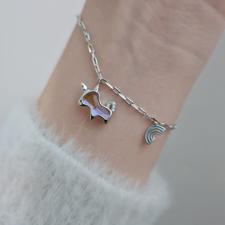 Aurora Unicorn Bracelet 925 Silver