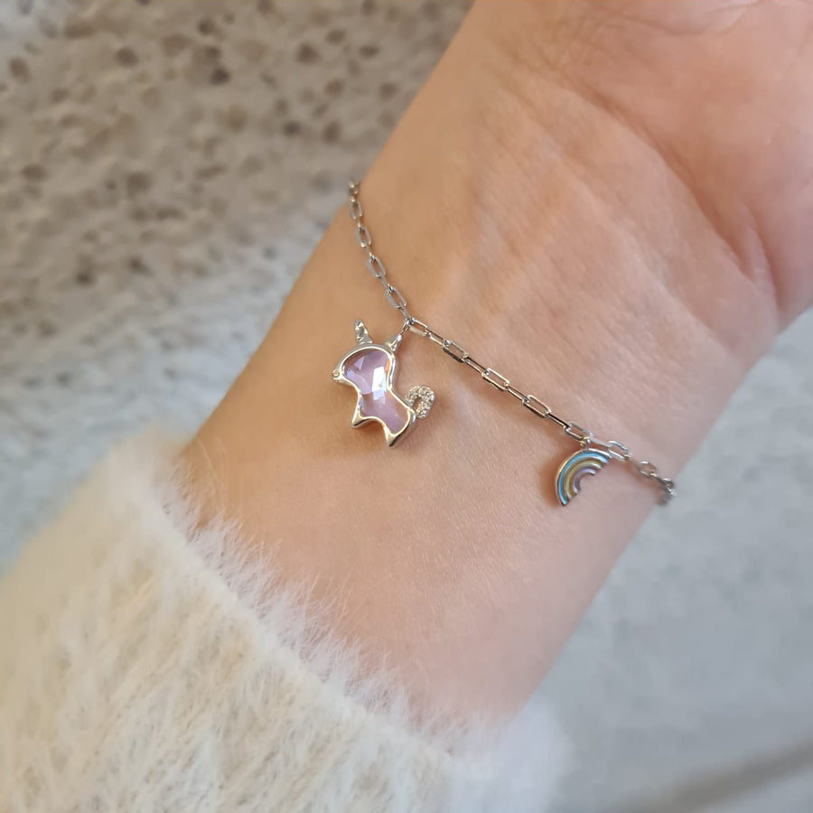 Aurora Unicorn Bracelet 925 Silver
