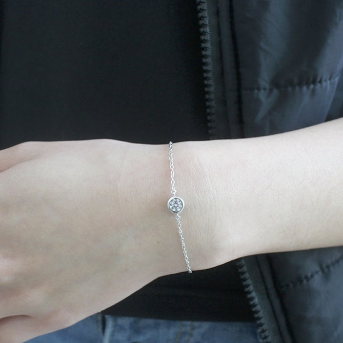 Dainty Diamond Bracelet 925 Silver