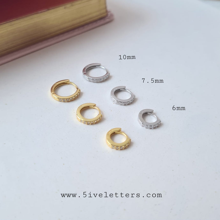 Diamond Huggies Gold Plated (S925)