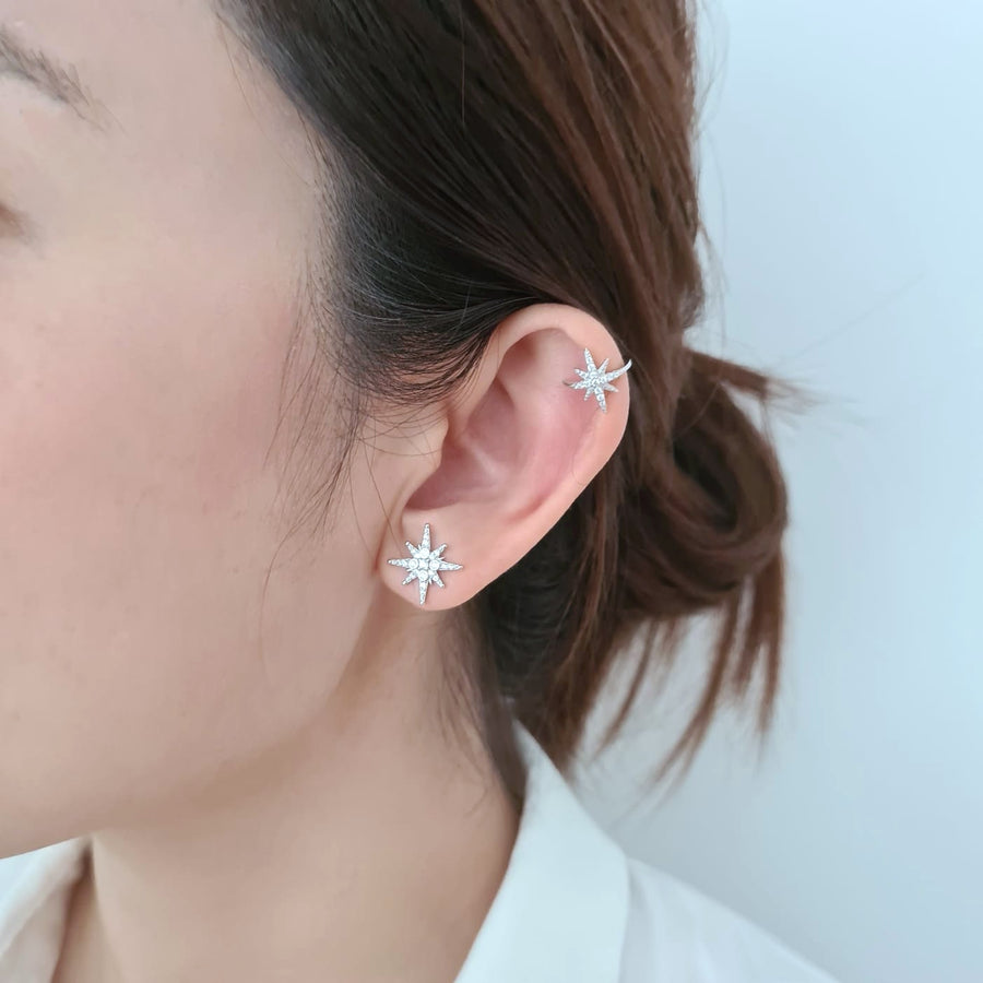 Star Earcuff 925 Silver (1piece)