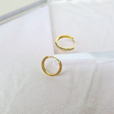 Diamond Huggies Gold Plated (S925)