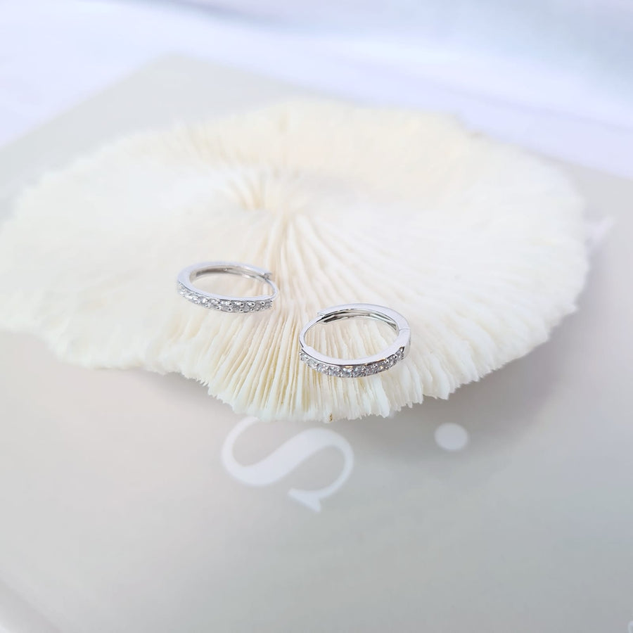 Diamond Huggies 925 Silver