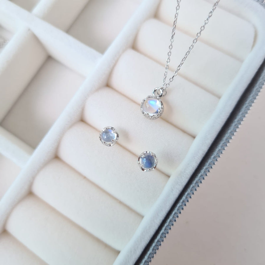 Moonstone Necklace 925 Silver (New Design)