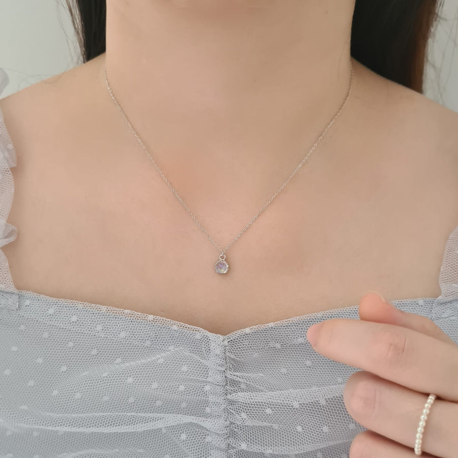 Moonstone Necklace 925 Silver (New Design)