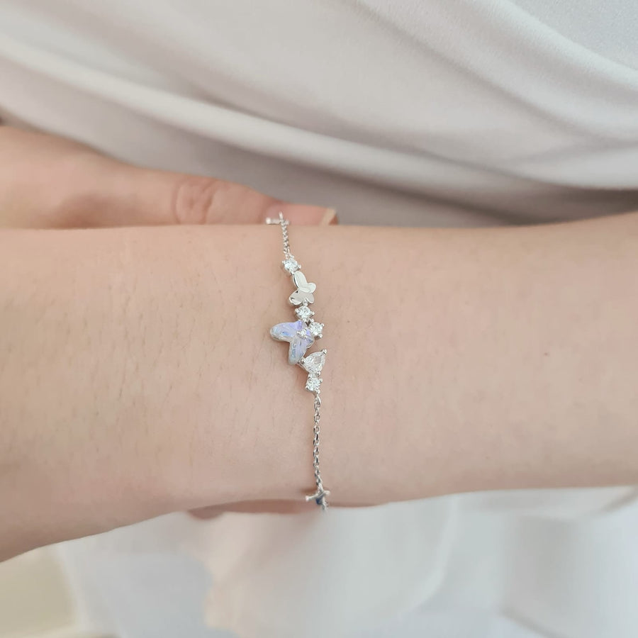 Dainty Butterfly Bracelet 925 Silver