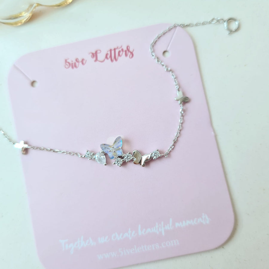 Dainty Butterfly Bracelet 925 Silver