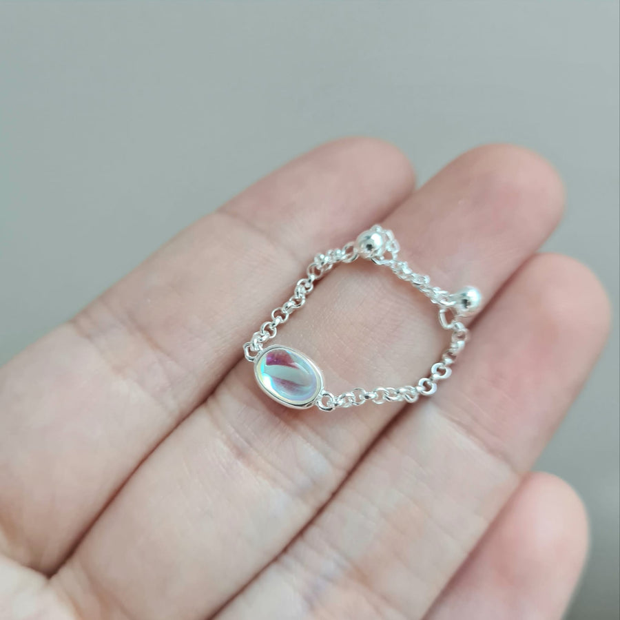 Ariel Chain Ring 925 Silver (Adjustable)