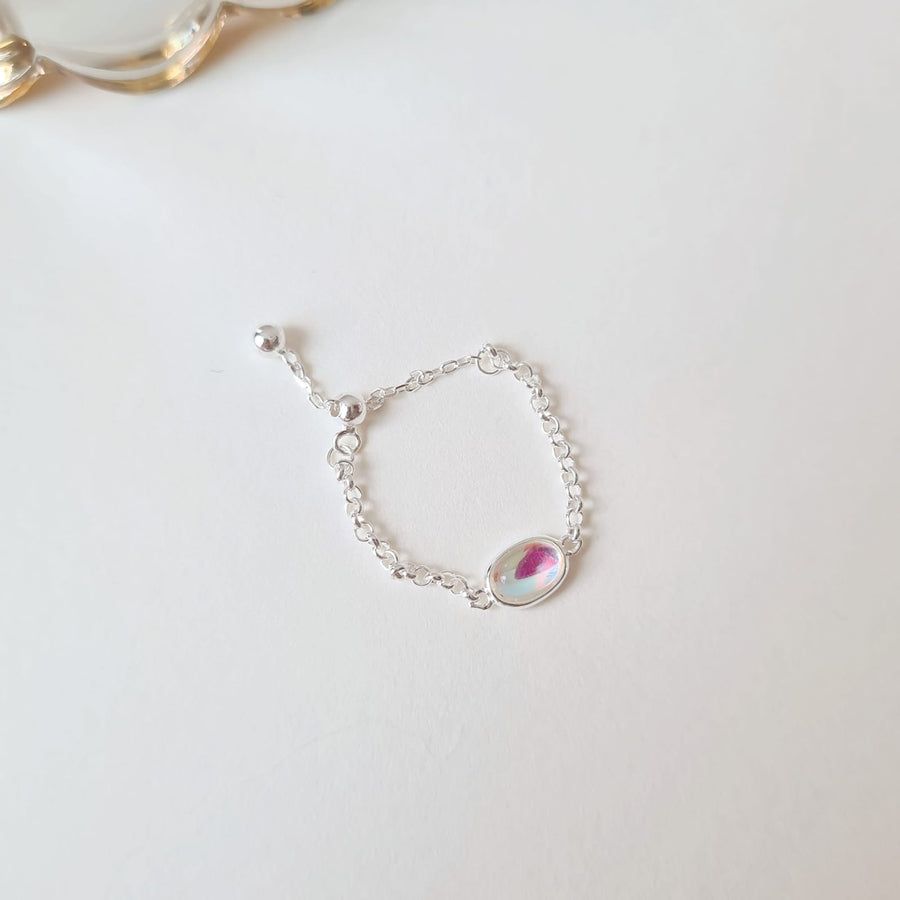 Ariel Chain Ring 925 Silver (Adjustable)