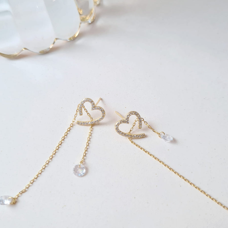 Hearty Dangling Earring 925 Silver