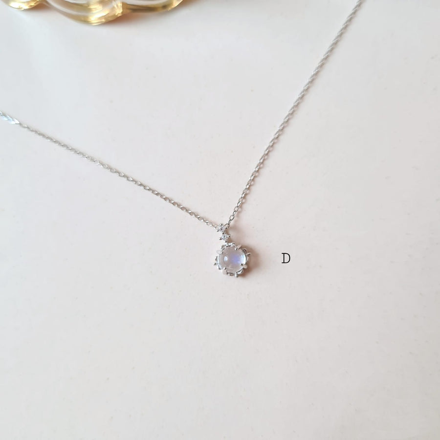 Moonstone Necklace 925 Silver (New Design)