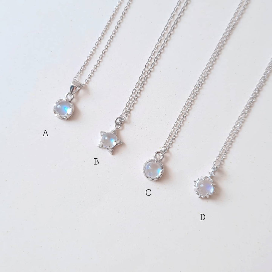 Moonstone Necklace 925 Silver (New Design)