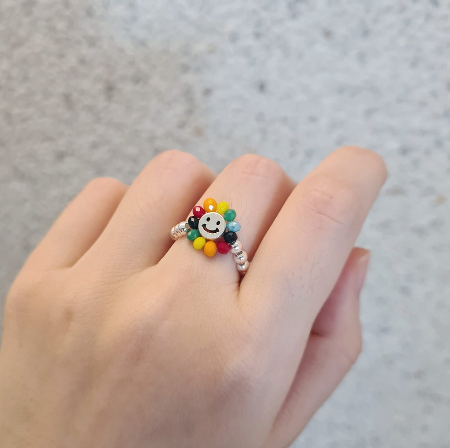 Jolly Smiley Ring 925 Silver