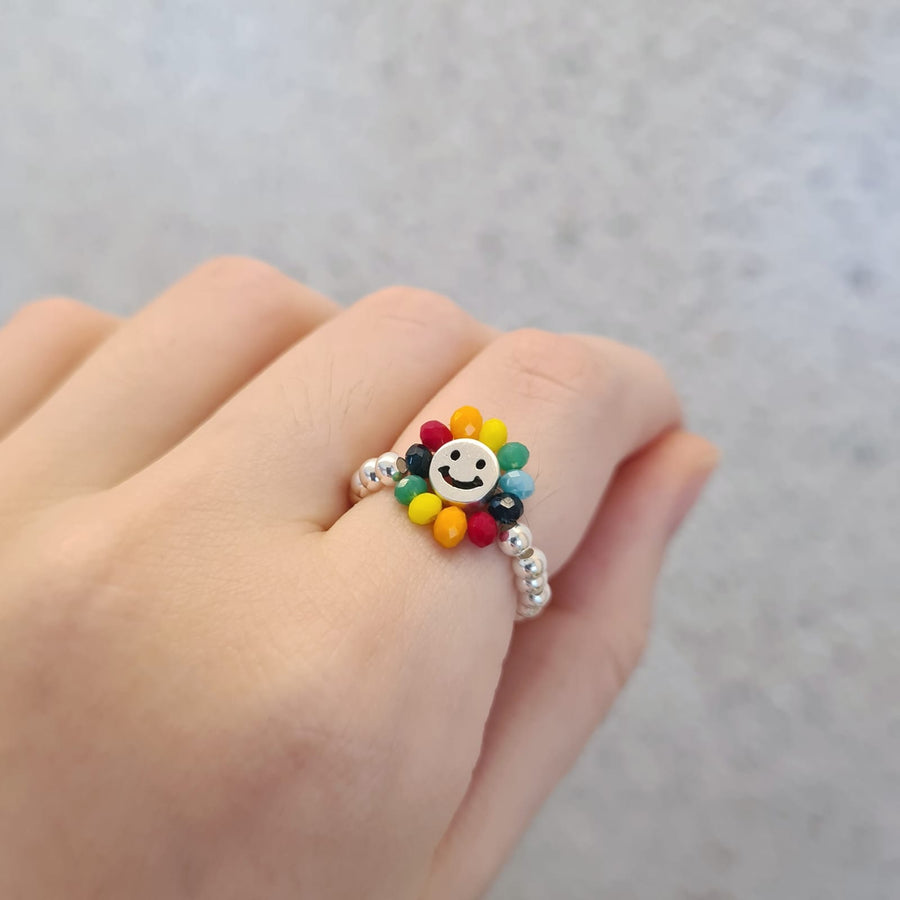 Jolly Smiley Ring 925 Silver