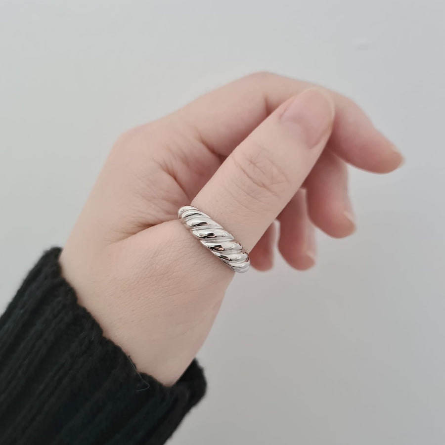 Croissant Ring 925 Silver