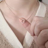 Double Ring Necklace 925 Silver