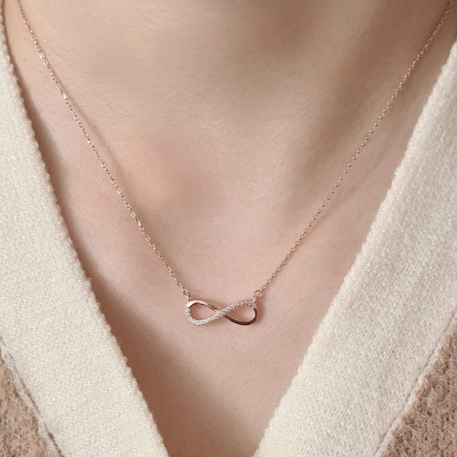 Infinity Necklace Rose Gold Plated (S925)