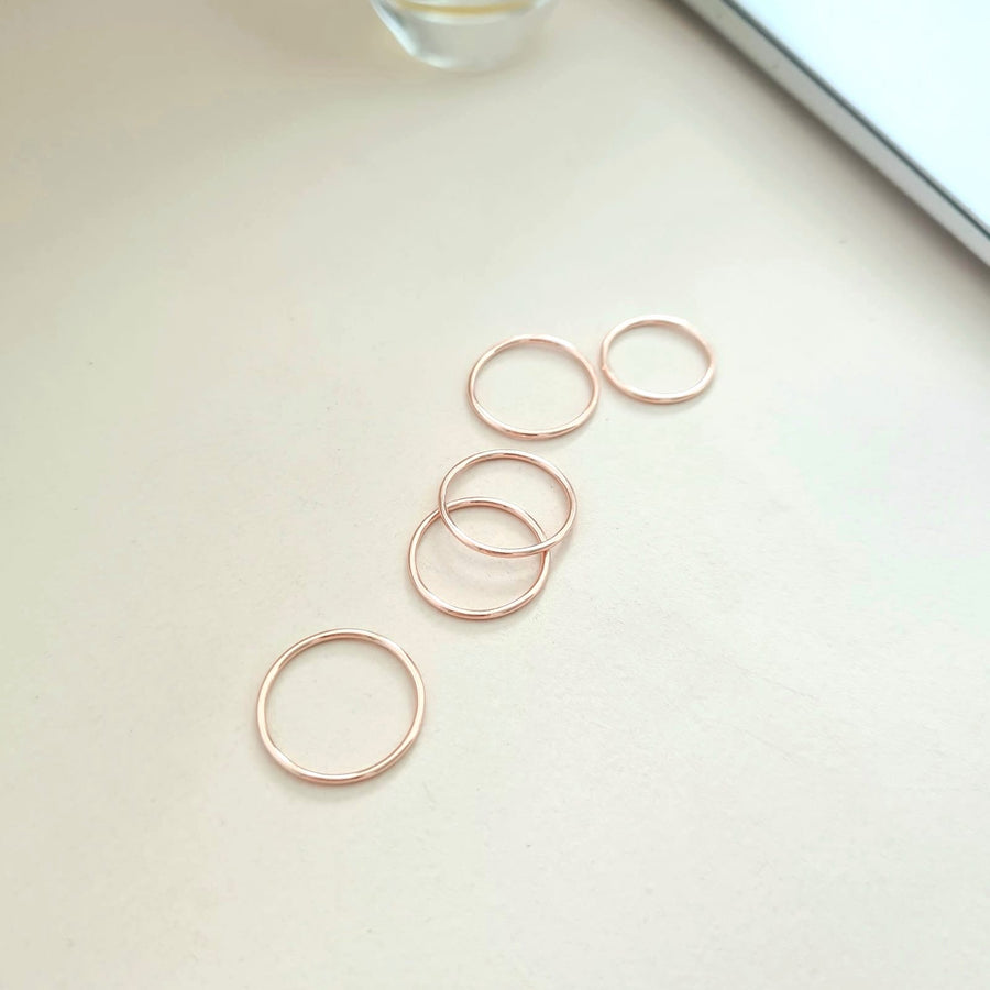 Basic Ring Rose Gold Plated (S925)
