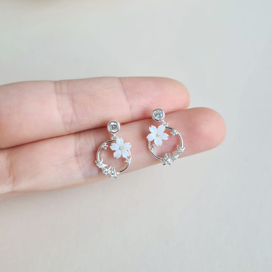 Alice Sakura Flower Stud 925 Silver