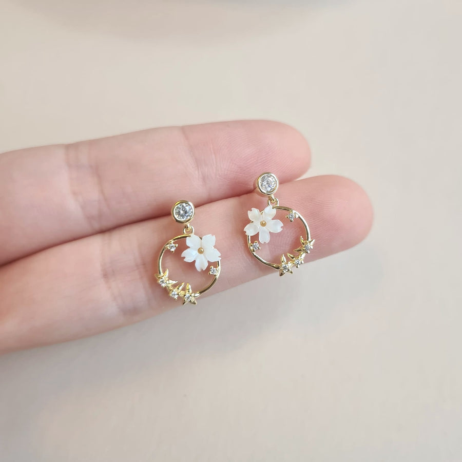 Alice Sakura Flower Stud 925 Silver