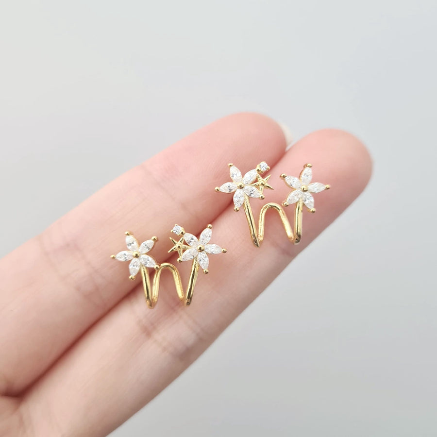 Joywell Flower Earrings 925 Silver