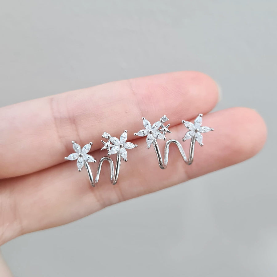 Joywell Flower Earrings 925 Silver