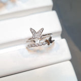 Cindy Butterfly Double Ring 925 Silver