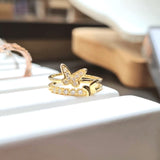 Cindy Butterfly Double Ring 925 Silver