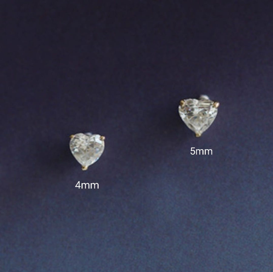 Basic Heart Stud V2 925 Silver