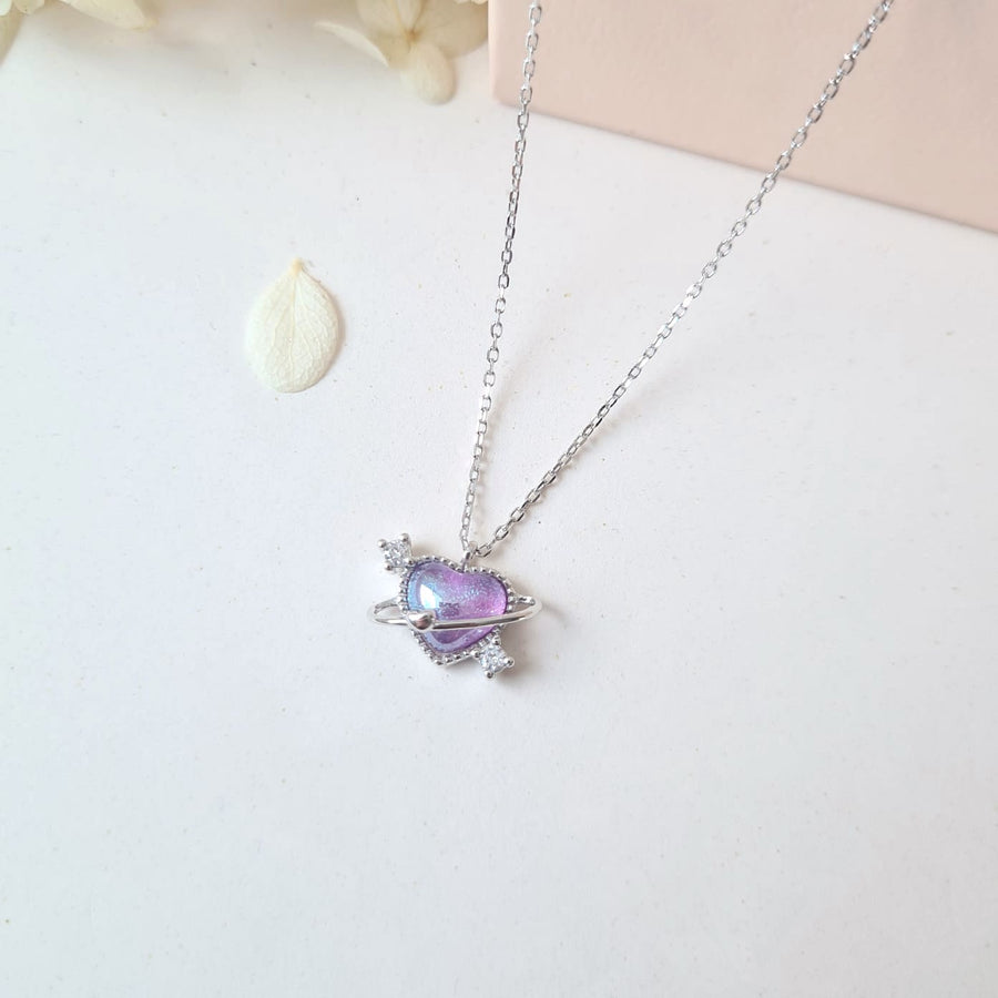 Aurora Heart Necklace 925 Silver