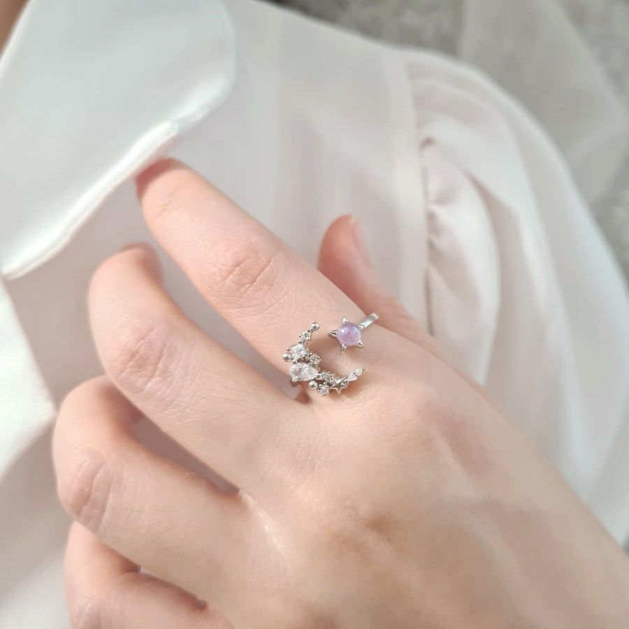 Aurora Moon Ring 925 Silver