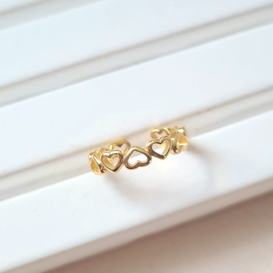 Mini Hearts Ring 925 Silver