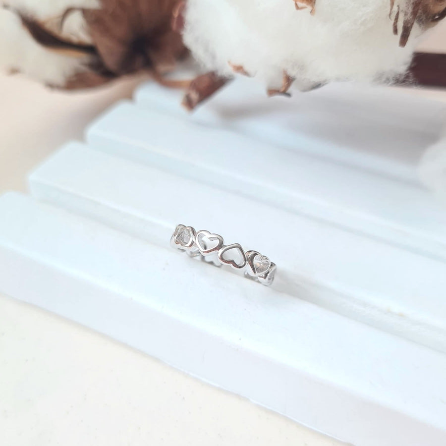 Mini Hearts Ring 925 Silver